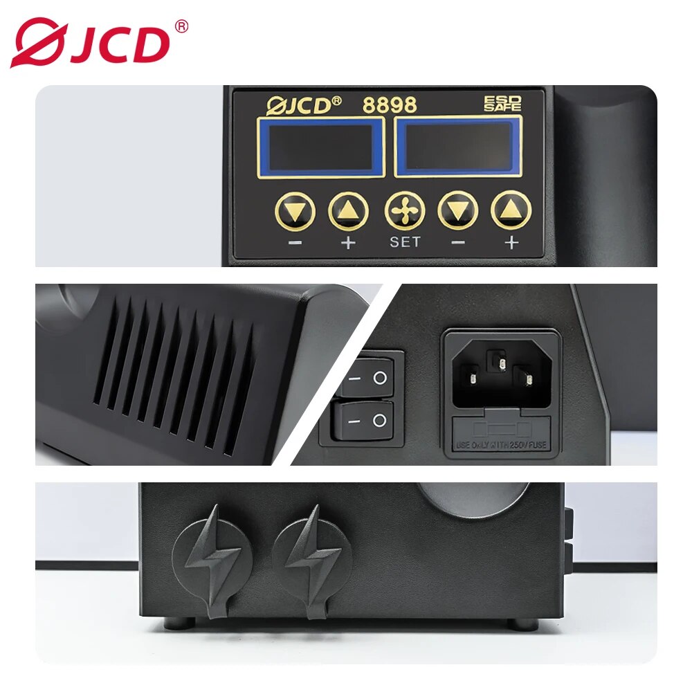 JCD 8898 Soldering Station 750 - Smd Rework Station Hot Air Soldering 2 In 1 review and price