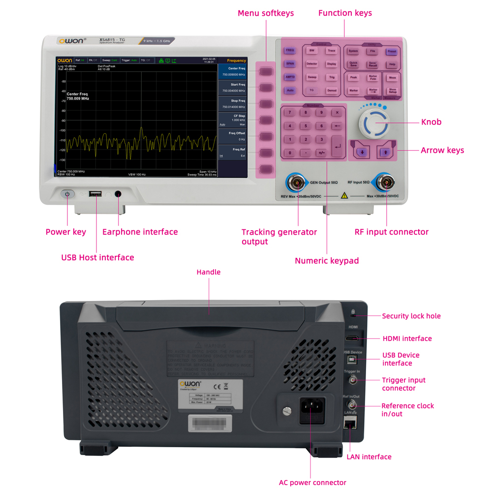 OWON XSA815TG Digital Spectrum - Spectrum Analyzer Tracking Generator 1.5Ghz review and price