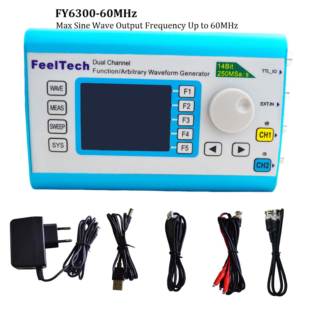 FY6300 Function Arbitrary Wave - Dual Channel Arbitrary Waveform Function Generator 60Mhz review and price